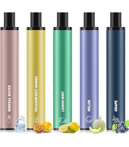 Amazon | 電子タバコ 使い捨て 7500回吸引可能 5風味セット 爆煙 大